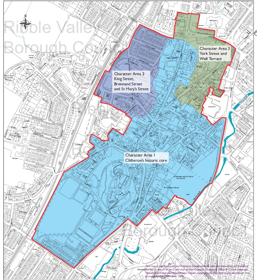 Clitheroe Character area map